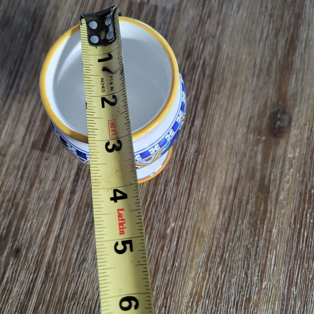 Vintage Cama Bordato Artisan Wine Goblet Made In Italy Geometric Design